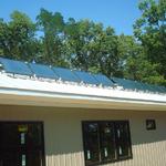 solar panels and standing-seam metal roof